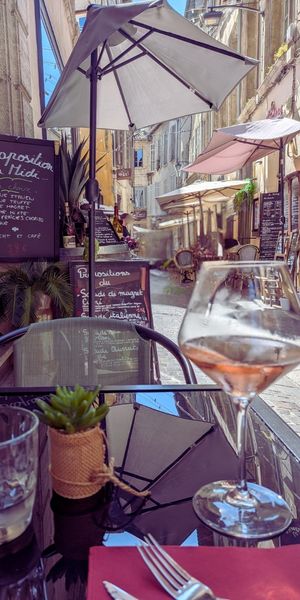 an outdoor cafe in Provence